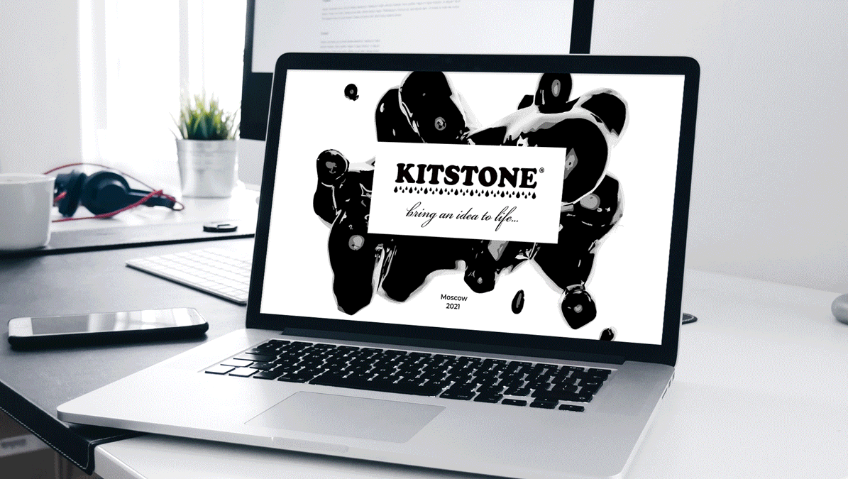 Креативное рекламное агентcво LASHKO создало презентацию для компании KITSTONE, анимация слайдов презентации